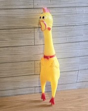 Large Rubber Chicken Squeaky Screaming Novelty Gag Toy Prank Pet Dog 12"