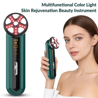 Microcurrent Facial Device Skin Tightening Lifting 4 Color LED Face Massager