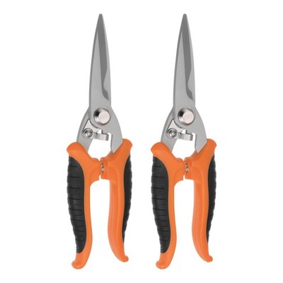 2 Stück Elektriker Schere 8 Zoll Schere Klingen Orange Schwarz Griff zum Schneiden
