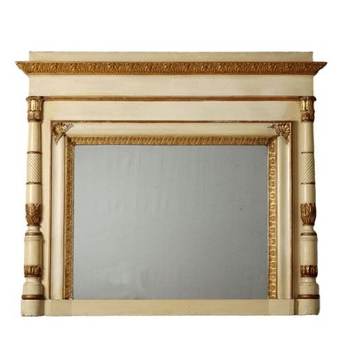 Antiker Spiegel Restauration Lackiertes Holz Italien XIX Jhd Originell