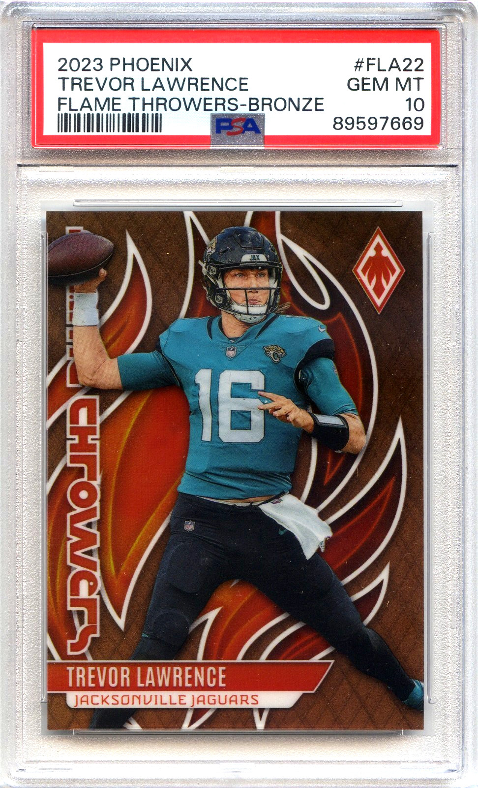 Trevor Lawrence PSA 10 Panini 2023 Phoenix Flame Throwers Bronze #FLA-22 NFL /50