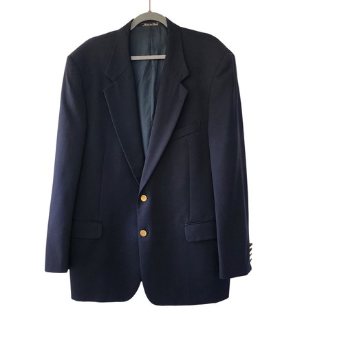 Valentino, Valentino vintage men's sports coat jacket 44 R navy nautical preppy designer