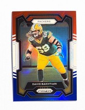 David Bakhtiari ~ 2023 Panini Prizm ~ Red White Blue Prizm #108