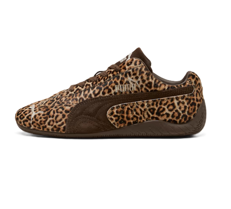 Puma Women's Speedcat Wild Leopard Pony Hair Chocolate/Warm White 406690-01 j