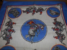 Vintage Rodeo Cowboy Horse Bandana Made in USA Hav-A-Hank Western 50/50