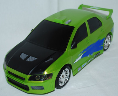 Nikko Fast And Furious Mitsubishi Lancer Green RC Car NO REMOTE 2003 UNTESTED