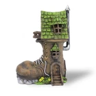 Light Up Fairy Garden Boot House Solar Lights Outdoor Decor Dollhouse Accessory