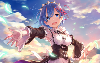 Rem Rezero Kara Hajimeru Isekai Seikatsu Maid CCG Anime Playmat Desk Mat 24x14in