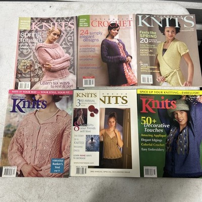 INTERWEAVE KNITS MAGAZINE LOT (6) Interweave Crochet 1998-2007