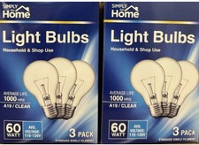 6 60W Simply for Home Clear Glass Decorative Light Bulbs w/Medium Base