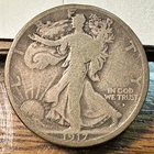 1917-D Obverse MM Walking Liberty Half Dollar Nice Super Original VG/Fine CHRC