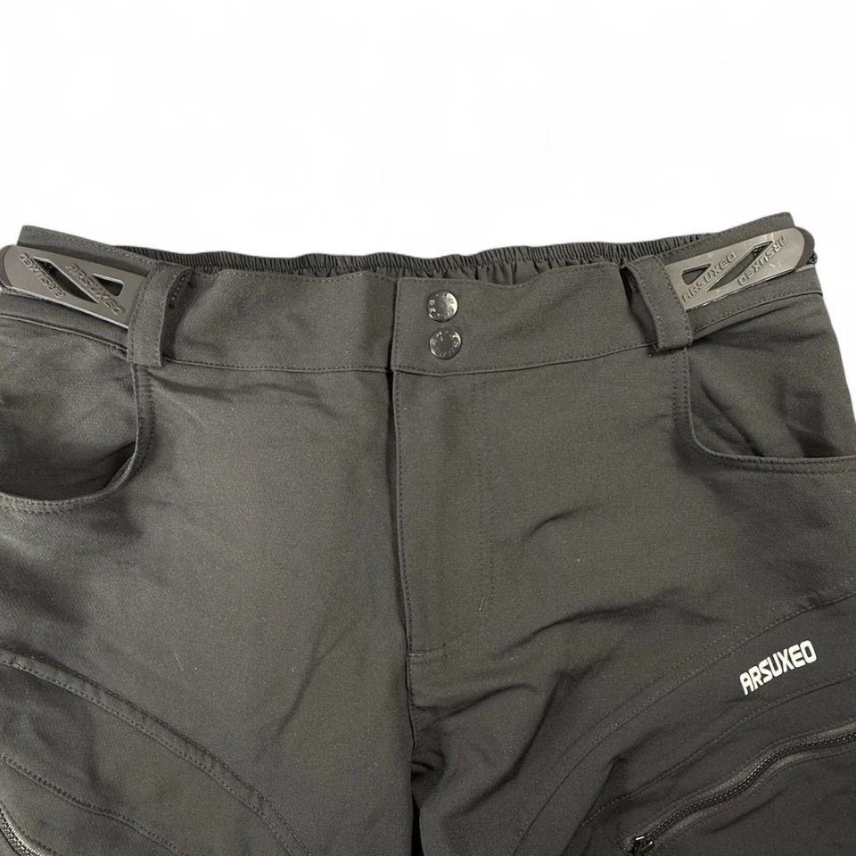 ARSUXEO Mens L Shorts Black Downhill Enduro Mountain Bike Breathable Vented MTB - Image 3 of 4