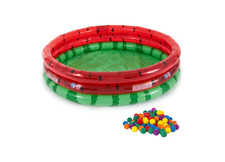 Intex Inflatable Kiddie Watermelon Pool with Multi-Colored Fun Ballz 100 Pack