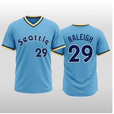 Seattle 2026 Cal Raleigh V Neck Jersey Baseball All Size H04