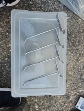 6" Chrome Slat Wall Hook - sold in lots of 9