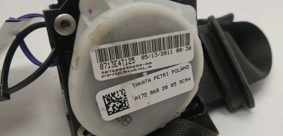 FRONT SEAT BELT 1728602085 2012-2016 MERCEDES-BENZ SLK350 Foto 3 de 4