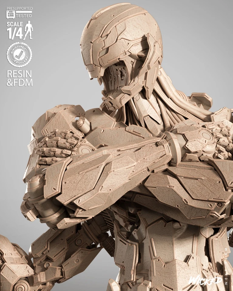 3D Printed Fan Art Ultron 2025 Portrait Bust by Wicked - Image 4 of 4