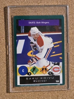 1995-96 Playoff One on One Challenge Saku Koivu #164 Montreal Canadiens SLAB