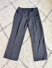 Quince Black Crepe Dress Pants Straight Leg Mid Rise with Elastic Waist 16