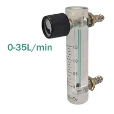 Flowmeter 0-35L Gas-Durchflussmesser mit Regelventil für Sauerstoff