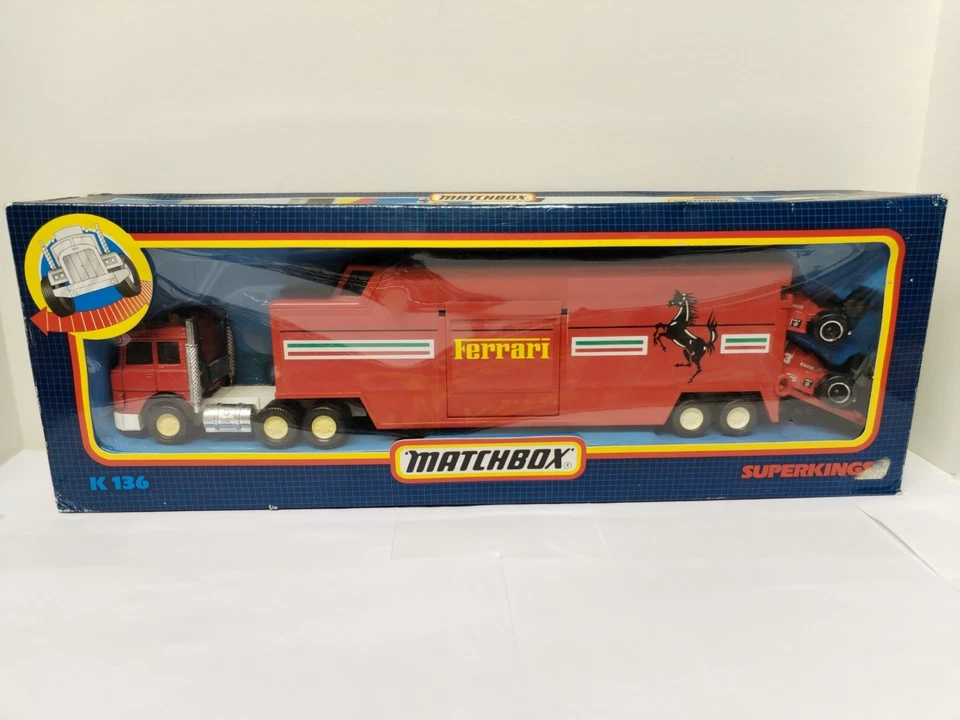 Matchbox Portauto Ferrari F1 Superkings K136 K-136 K 136 Vintage - Immagine 2 di 4