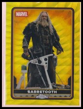 2025 Topps Chrome Marvel Deadpool Sabretooth #41 Yellow Wave Refractor 142/399