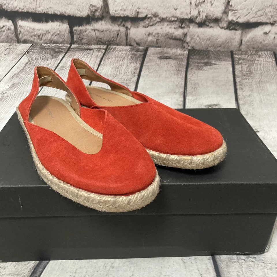 Zapatos planos Saks Five Avenue para mujer talla 6 rojos D’orsay alpargata coral sin cordones Foto 2 de 4