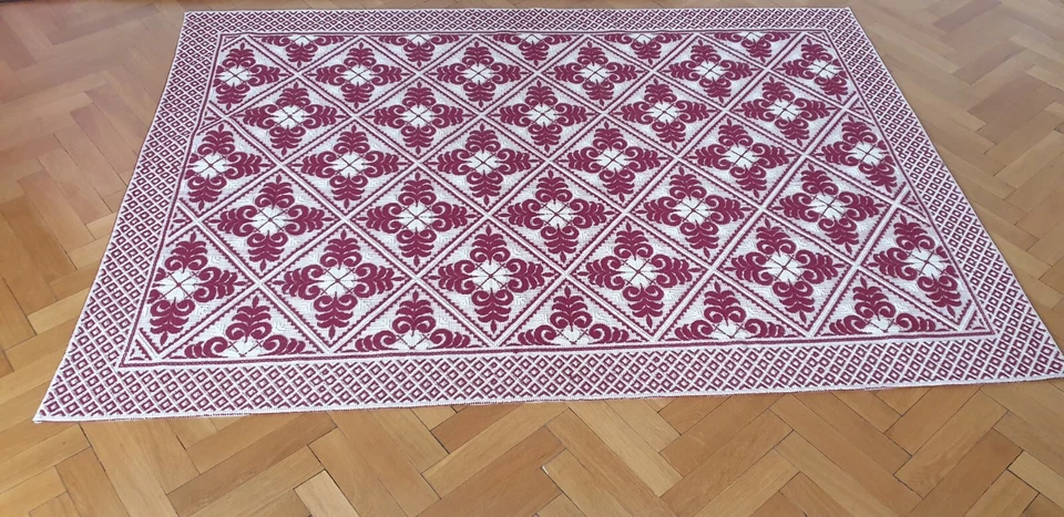 Wunderschöner Teppich 2,40 × 1,68, handgewebt, 100 % Baumwolle - Bild 2 von 4