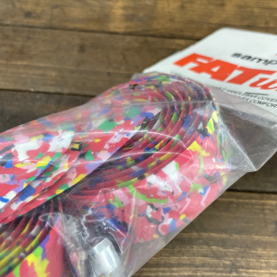 Vintage Sampson Fat Wrap Bar Tape Handlebar Grip Crazy Color Splatter 80s 90s - Image 2 of 4
