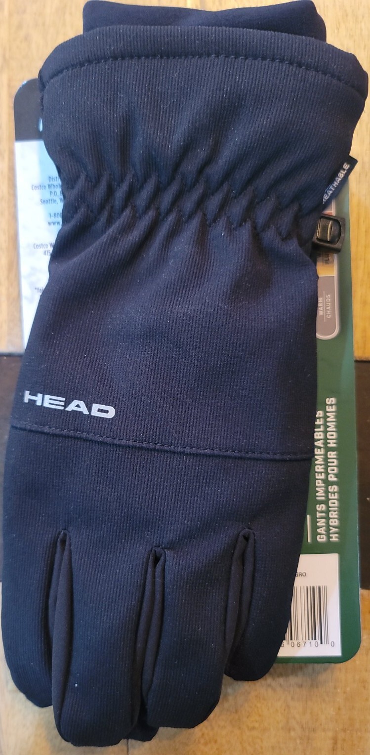 HEAD Men’s Waterproof Hybrid Gloves, black size medium eBay