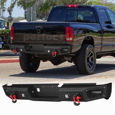Fits 2003-2009 Ram 2500 3500 Heavy Steel Rear Bumper Wd-ringsled Lightssensor