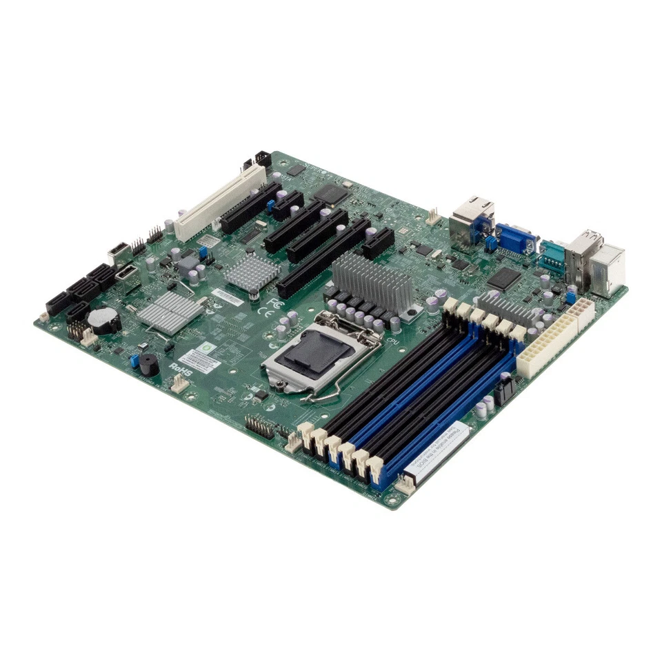 Server ATX Mainboard Supermicro X8SIA Rev 1.01 LGA1156 6x DDR3 PCIe PCI - Image 3 of 3