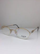 New Vintage FRED Lunettes Feroe Eyeglasses Gold Bicolore C. 005 France 49-21mm