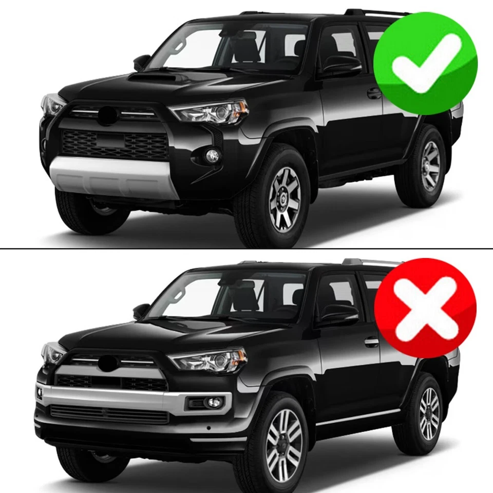 2Pcs Lower Valance Panel Bumper Cover Matte Black For 2014-2024 Toyota 4Runner - Image 4 of 4