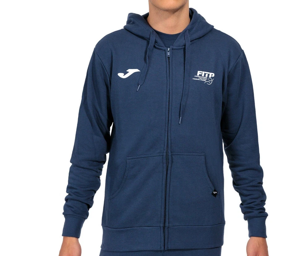 7708 JOMA FITP FEDERAZIONE ITALIANA TENNIS PADEL ZIP HOODIE FELPA SW102109B331