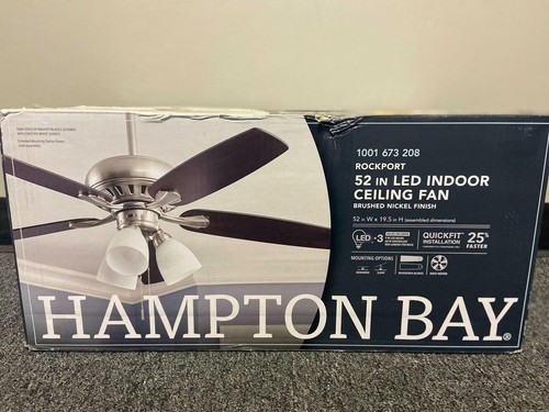 Indoor Brushed Nickel Ceiling Fan 