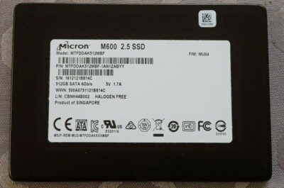 Micron MTFDDAK512MBF M600 512GB SATA 6Gbps SED SSD 2.5