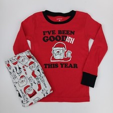 Carters Christmas Pajamas "I've Been Goodish this year" - Size 4T - AE6