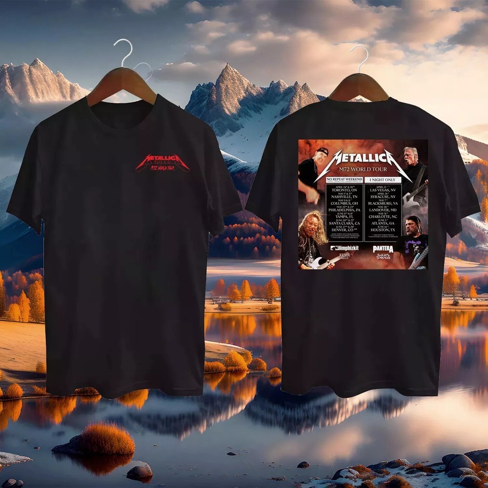 Metallica M72 Schedule World Tour Extends Into 2025 T-Shirt Gift All Size S-5XL