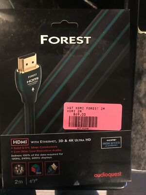 AudioQuest Forest HDMI 2M Cable NEW 6 7 