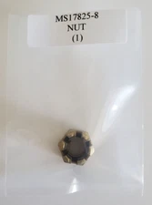 MS17825-8 Hex Nut 1/2-20 Self-Locking Slotted Plated Steel