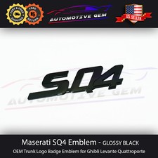 Maserati Sq4 Emblem Gloss Black Logo Trunk Emblem Badge Ghibli Quattroporte Oem Maserati Sq4 Emblem Gloss Black Logo Trunk Emblem Badge Ghibli Quattroporte Oem