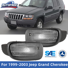 For 99-03 Jeep Grand Cherokee Fog Lights Front Bumper Driving Lamp Clear Replace