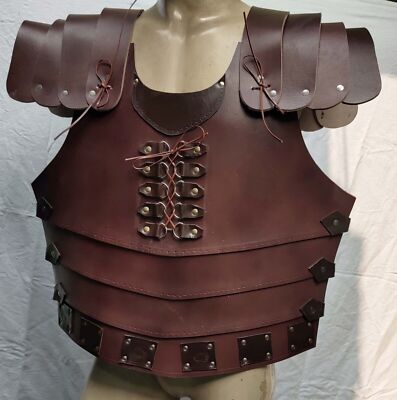 Medieval Roman Greek Leather Armor Jacket Vest Knight Crusader