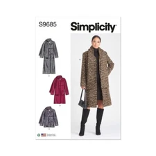 Simplicity Sewing Pattern S9685 R11671 Coat Jacket Misses Size 12-20
