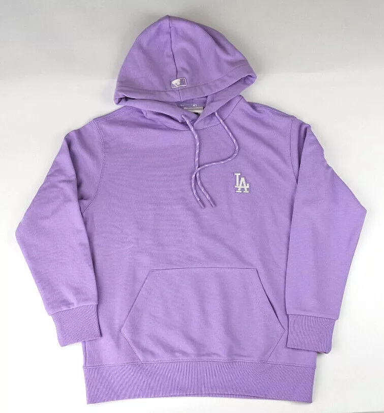 MLB LOS ANGELES DODGERS LAVENDER BASIC LOGO HOODIE Sz XL