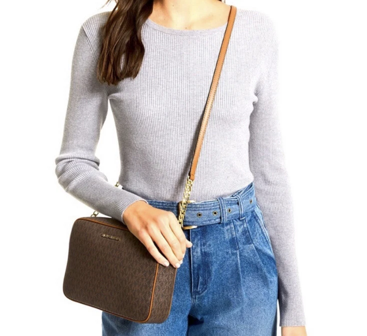 Michael kors jet set crossbody grey sale