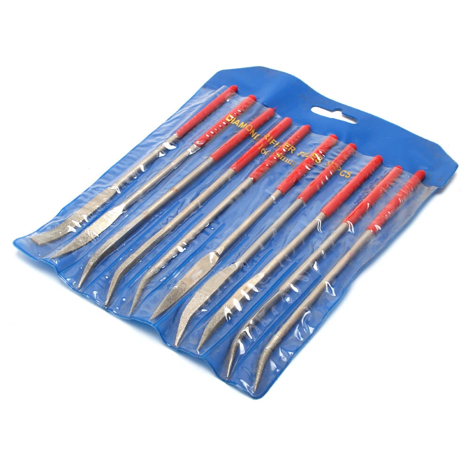 10pcs Diamond Needle File Set 160mm Precision Metalwork Craftwork Jewelry Glass - Image 3 of 4