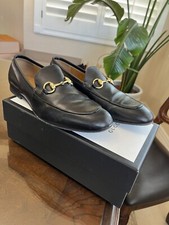 $1050 GUCCI Jordaan Horsebit Penny Brixton Loafers Black Leather 8 G 8.5 US 8UK
