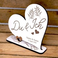 Geldgeschenk Hochzeit Personalisiert Namen Datum Hochzeitsgeschenk Schild Herz